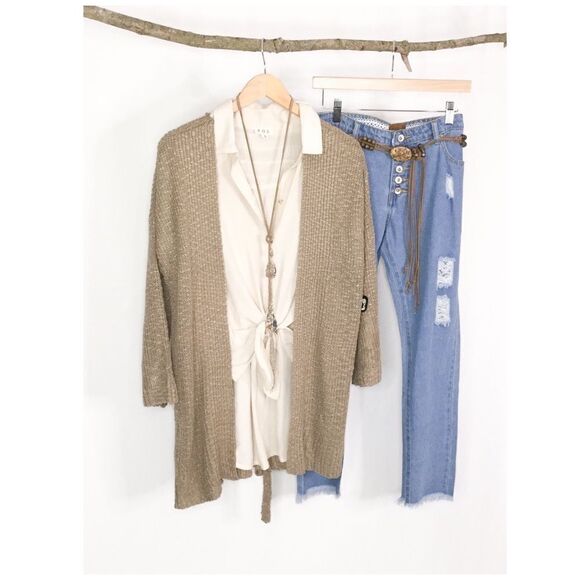 𝅺taupe Cardigan sweater - Picture 8 of 15